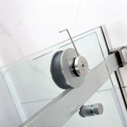 FRAMELESS SLIDING DOOR WALL TO WALL  BRUSHED NICKEL FIL Kitchen Bathroom