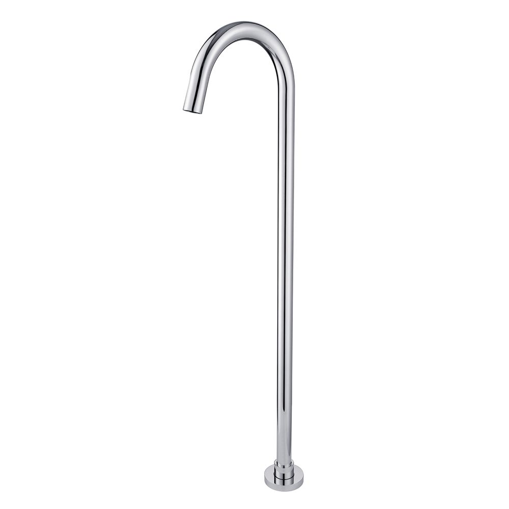 Pentro Round Chrome Stainless Steel Freestanding Bath Spout