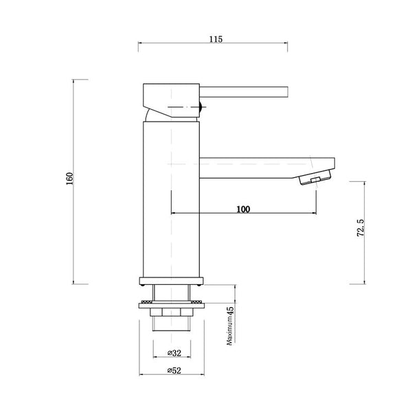 Pentro Round Basin Mixer Tap Chrome and Colours