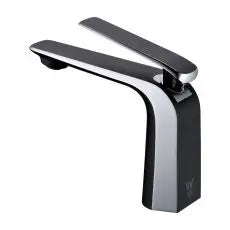 Esperia Matte Black & Chrome Basin Mixer - FIL Kitchen Bathroom