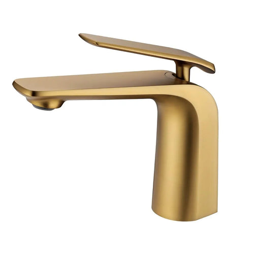 Esperia Brushed Yellow Gold Basin Mixer - FIL Kitchen Bathroom
