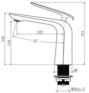 Esperia Brushed Yellow Gold Basin Mixer - FIL Kitchen Bathroom