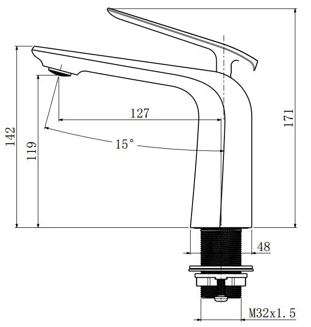Esperia Brushed Yellow Gold Basin Mixer - FIL Kitchen Bathroom