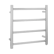 Round  Electric Heated Towel Rack 4 Bars Chrome and Colours FIL Kitchen Bathroom