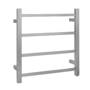 Square Electric Heated Towel Rack 4 Bars Chrome and Colours FIL Kitchen Bathroom