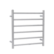 Round  Electric Heated Towel Rack 6 Bars Chrome and Colours FIL Kitchen Bathroom