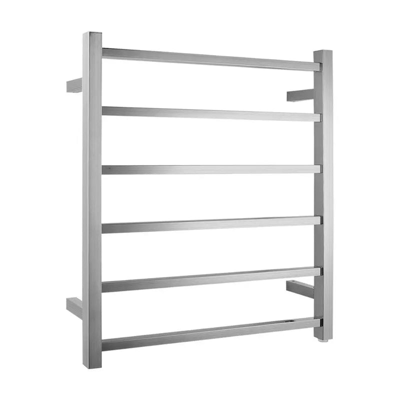 Square  Electric Heated Towel Rack 6 Bars Chrome and Colours FIL Kitchen Bathroom