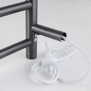 Round  Electric Heated Towel Rack 4 Bars Chrome and Colours FIL Kitchen Bathroom