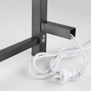 Square  Electric Heated Towel Rack 6 Bars Chrome and Colours FIL Kitchen Bathroom