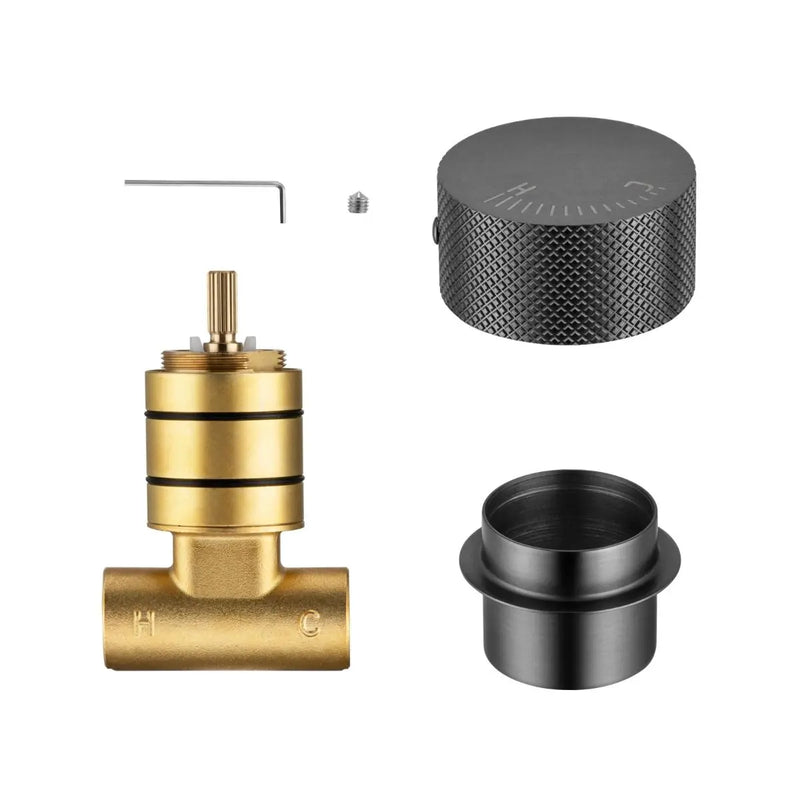 Round Progressive Wall Mixer Handle Chrome and Colours FIL Kitchen Bathroom