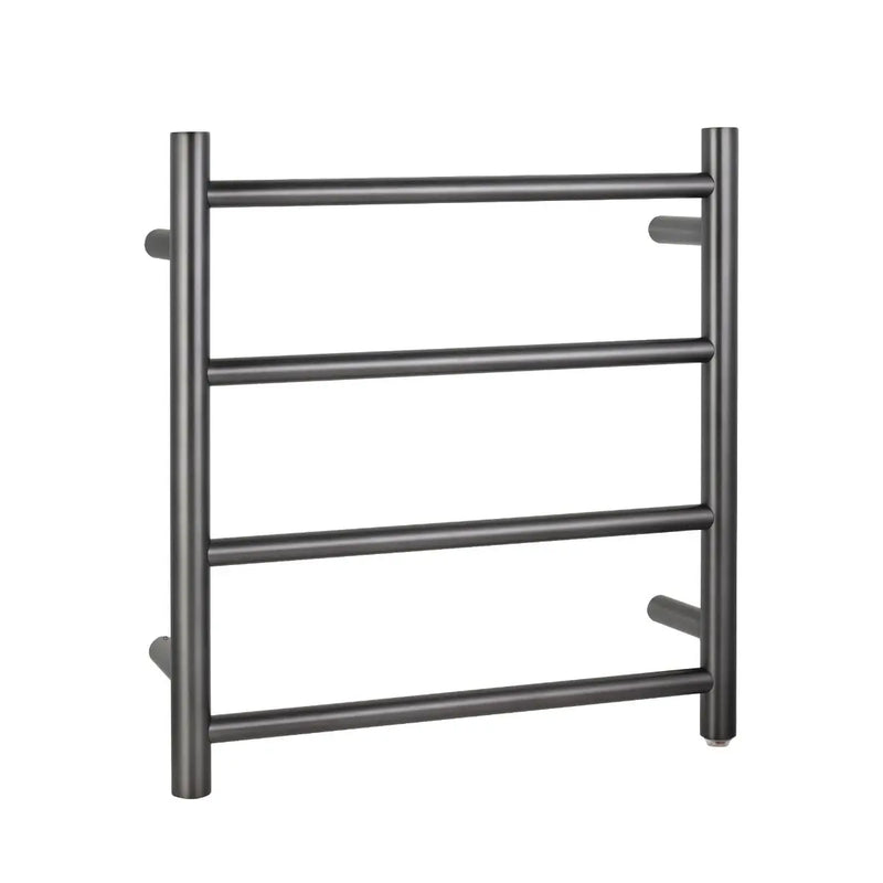 Round  Electric Heated Towel Rack 4 Bars Chrome and Colours FIL Kitchen Bathroom