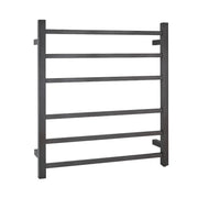 Square  Electric Heated Towel Rack 6 Bars Chrome and Colours FIL Kitchen Bathroom
