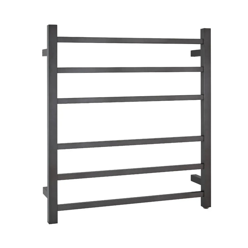 Square  Electric Heated Towel Rack 6 Bars Chrome and Colours FIL Kitchen Bathroom
