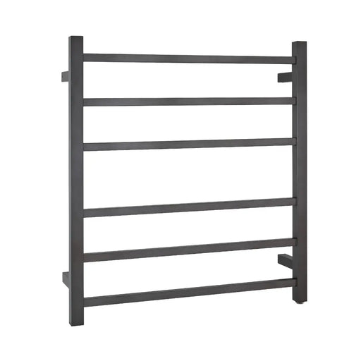 Square  Electric Heated Towel Rack 6 Bars Chrome and Colours FIL Kitchen Bathroom