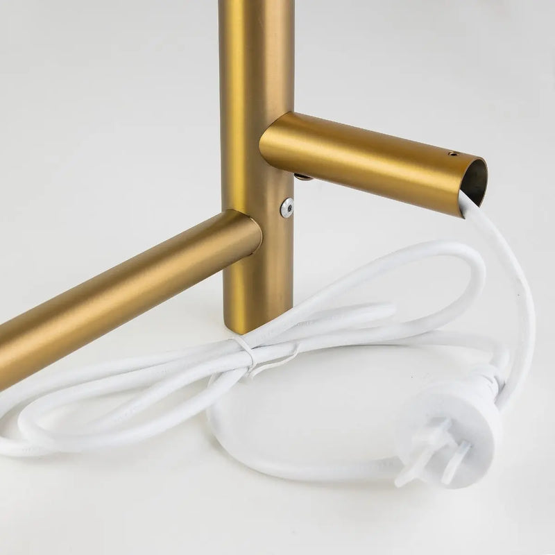 Round  Electric Heated Towel Rack 4 Bars Chrome and Colours FIL Kitchen Bathroom