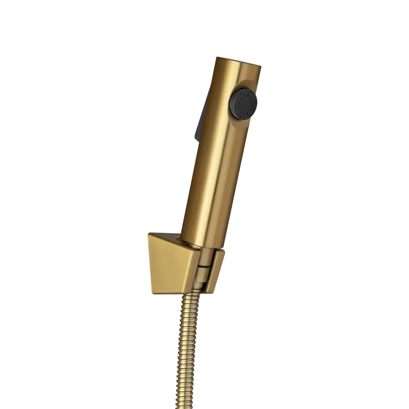 Round ABS Toilet Bidet Spray Kit with Stainless Steel Hose Chrome and Colours FIL Kitchen Bathroom