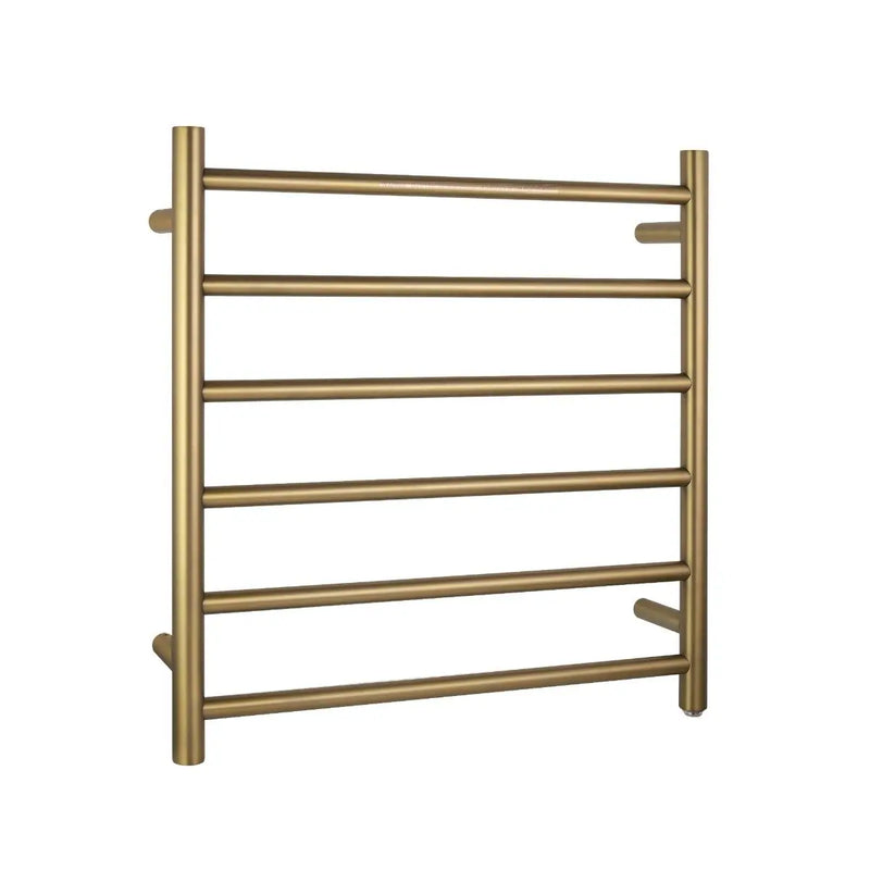 Round  Electric Heated Towel Rack 6 Bars Chrome and Colours FIL Kitchen Bathroom
