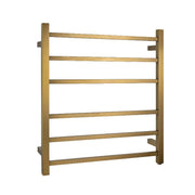 Square  Electric Heated Towel Rack 6 Bars Chrome and Colours FIL Kitchen Bathroom