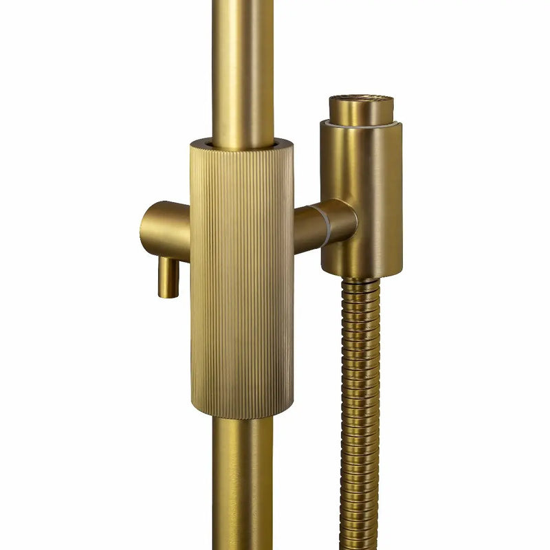 CADDENCE Series Brushed Yellow Gold Shower Rail without Handheld Shower FIL Kitchen Bathroom