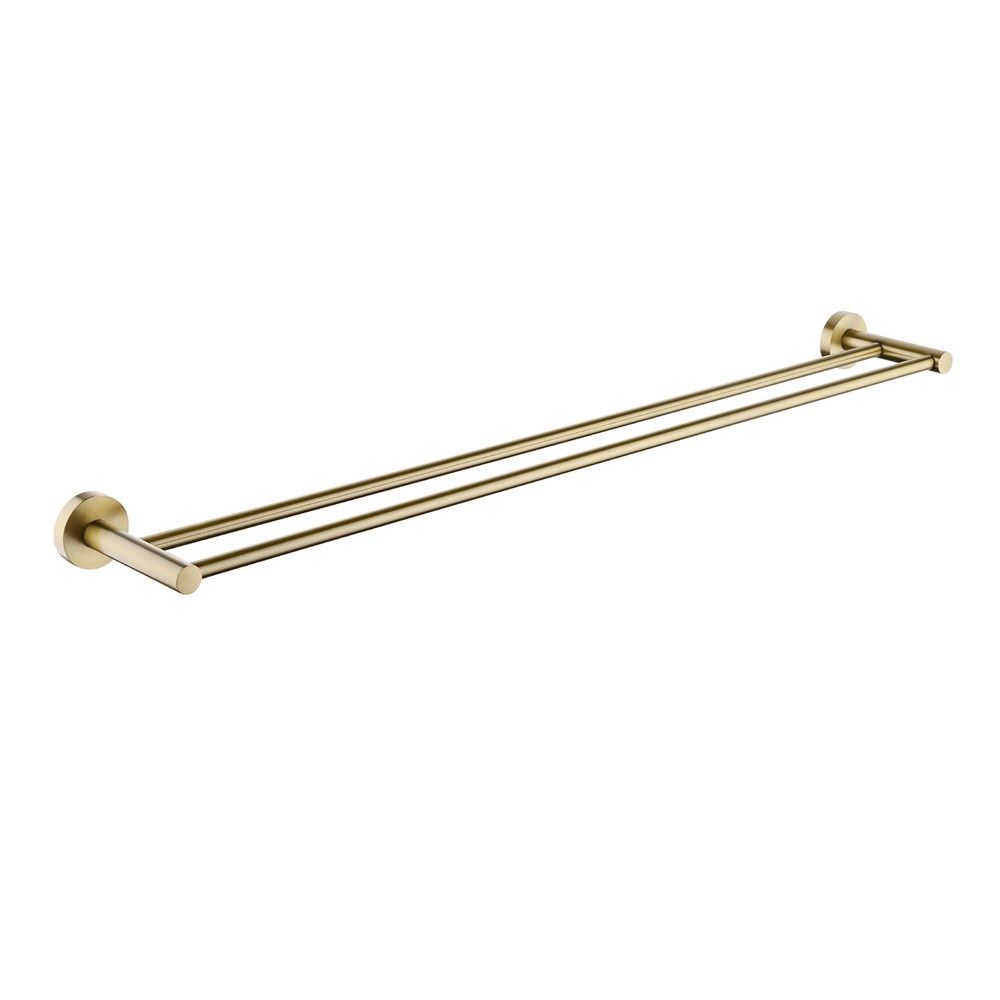 LUCID PIN Round Double Towel Rack Rail 800mm Chrome and Colours