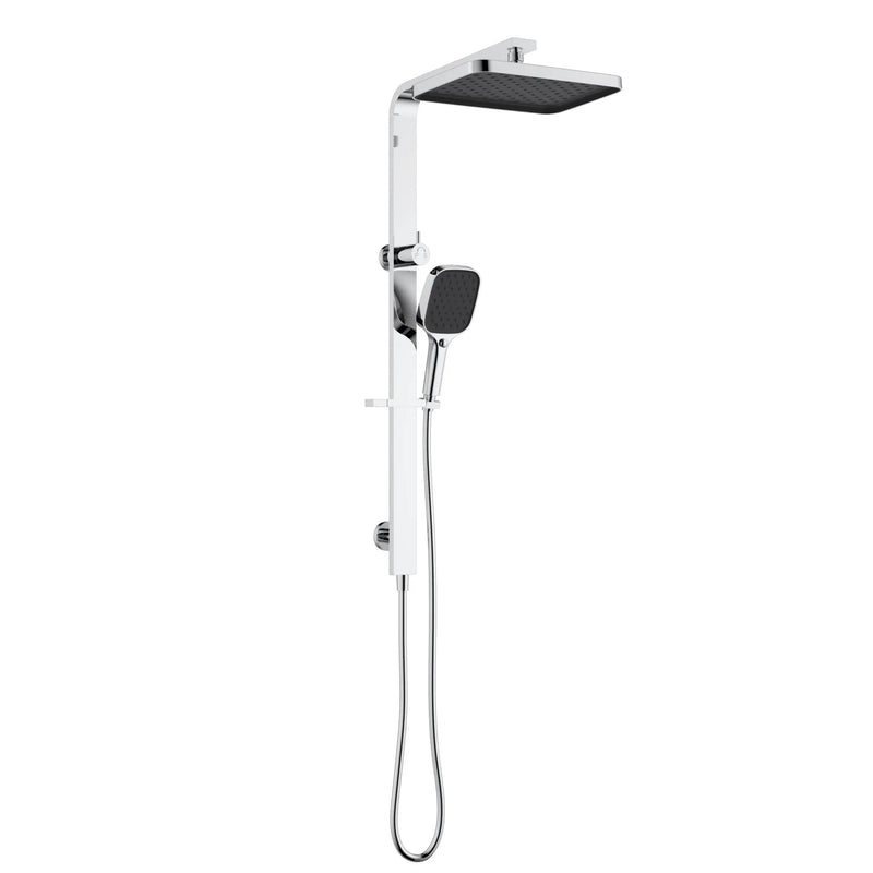 ACL Ceram Multi-Function Twin Rail Shower Set Top-Inlet PHC636-201 Chrome - overhead and rail shower
