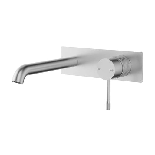 IKON Linie Wall Basin Mixer Trim Kit 180mm/220mm Bushed Nickel - FIL Kitchen Bathroom