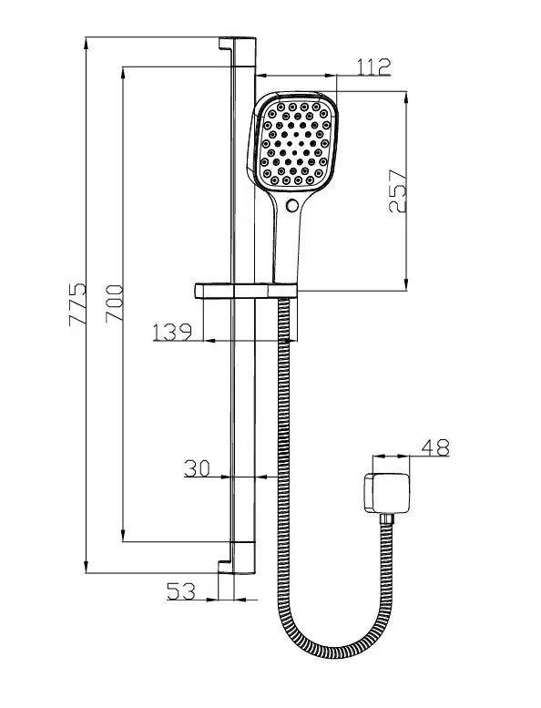 Ceram Rail Shower acl