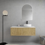 Bellevue Ensuite Slim Wall Hung Vanity Prime Oak 900X386X380mm/1200X386X380mm - FIL Kitchen Bathroom