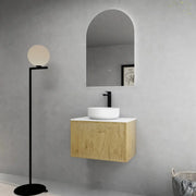 Bellevue Ensuite Slim Wall Hung Vanity Prime Oak 590X386X380mm/740X386X380mm/1500X386X380mm - FIL Kitchen Bathroom