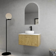 Bellevue Ensuite Slim Wall Hung Vanity Prime Oak 590X386X380mm/740X386X380mm/1500X386X380mm - FIL Kitchen Bathroom