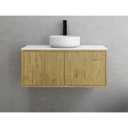 Bellevue Ensuite Slim Wall Hung Vanity Prime Oak 900X386X380mm/1200X386X380mm - FIL Kitchen Bathroom