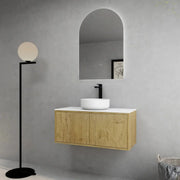 Bellevue Ensuite Slim Wall Hung Vanity Prime Oak 900X386X380mm/1200X386X380mm - FIL Kitchen Bathroom