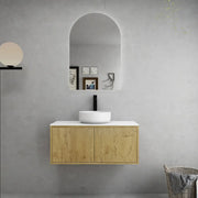 Bellevue Ensuite Slim Wall Hung Vanity Prime Oak 900X386X380mm/1200X386X380mm - FIL Kitchen Bathroom