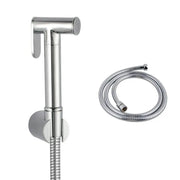 Round Brass Chrome Toilet Bidet Spray Kit with 1.2m Stainless Steel Hose FIL Kitchen Bathroom