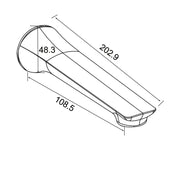 AU Bathtub/Basin Wall Spout Chrome/Black FIL Kitchen Bathroom
