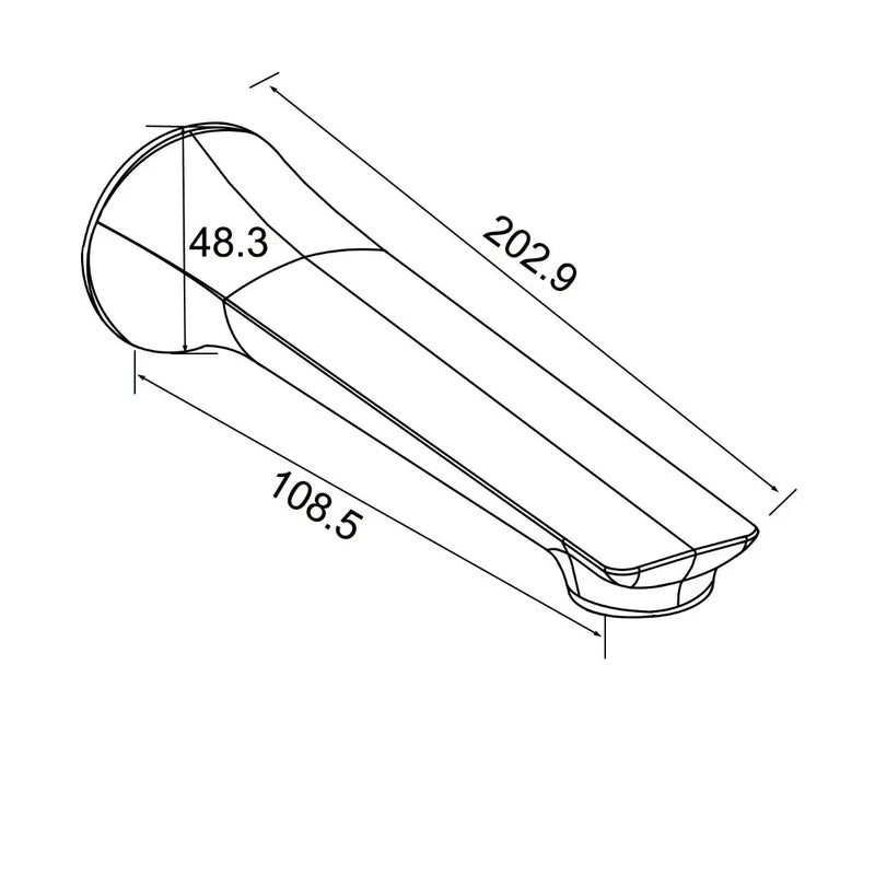 AU Bathtub/Basin Wall Spout Chrome/Black FIL Kitchen Bathroom