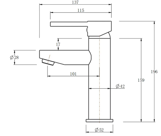 LUCID PIN Series Round Basin Mixer(Tall Vesion) Chrome/Matte Black FIL Kitchen Bathroom