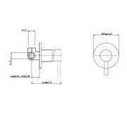 LUCID PIN Round Shower/Bath Wall Mixer Chrome and Colours Aquaperla