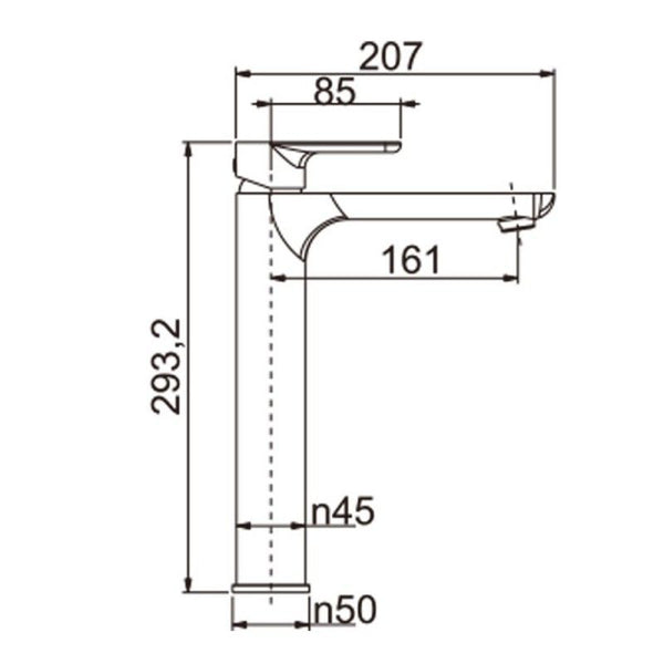 VOG Tall Basin Mixer Chrome & Colours