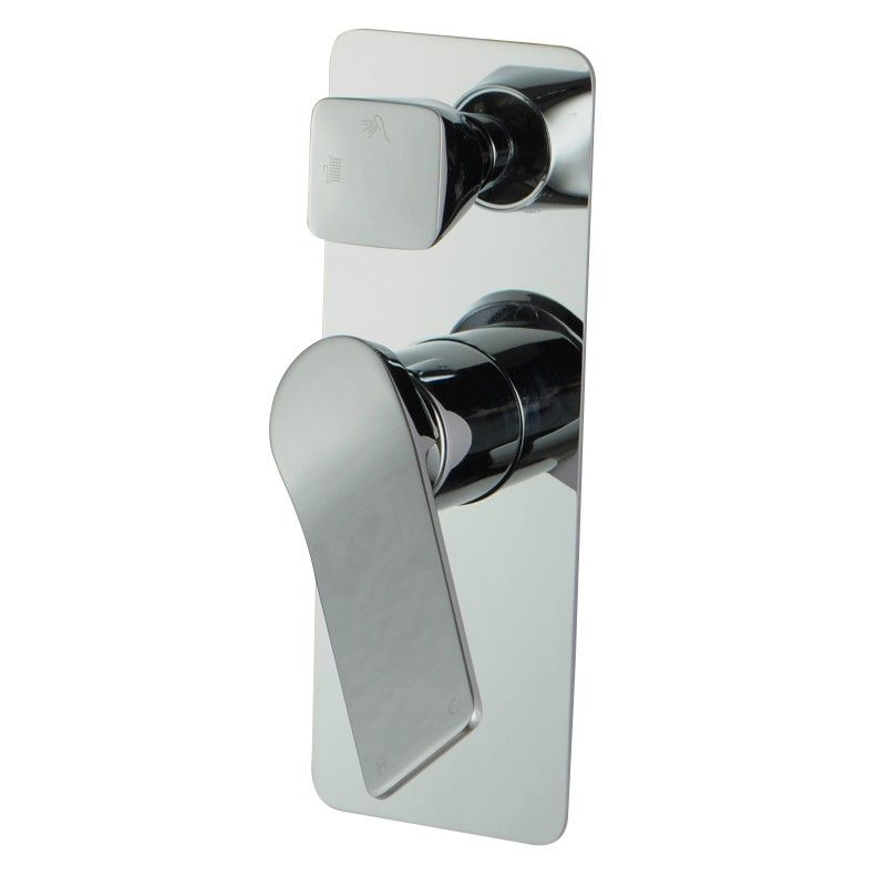 RUSHY Series Square Wall Mixer With Diverter(color up)Chrome and Colours