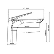 AU Basin Mixer  Chrome/Black FIL Kitchen Bathroom