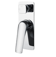 AU Square Chrome/Black Shower/Bath Wall Mixer with Diverter FIL Kitchen Bathroom