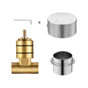 Round Progressive Wall Mixer Handle Chrome and Colours FIL Kitchen Bathroom