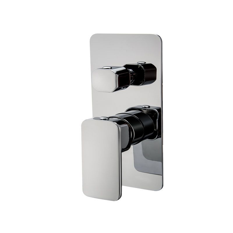 IVANO Series Solid Brass Chrome/Black Bath/Shower Wall Mixer with Diverter Wall Mounted