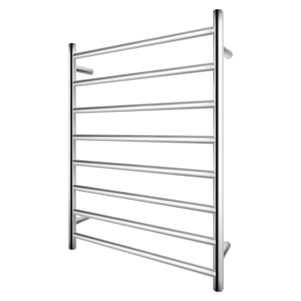 Round  Electric Heated Towel Rack 8 Bars Chrome