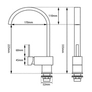 Gooseneck Chrome Kitchen Sink Mixer Tap FIL Kitchen Bathroom