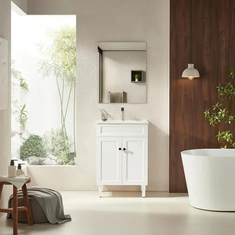 Harrington Floor Standing Vanity PVC Matte Black 600mm/750mm/900mm CETO