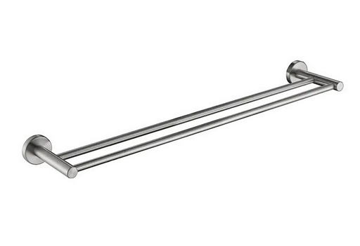 LUCID PIN Round Double Towel Rack Rail 800mm Chrome and Colours FIL Kitchen Bathroom
