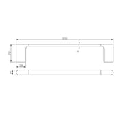 AU Single Towel Rail 800mm Chrome and Colours FIL Kitchen Bathroom