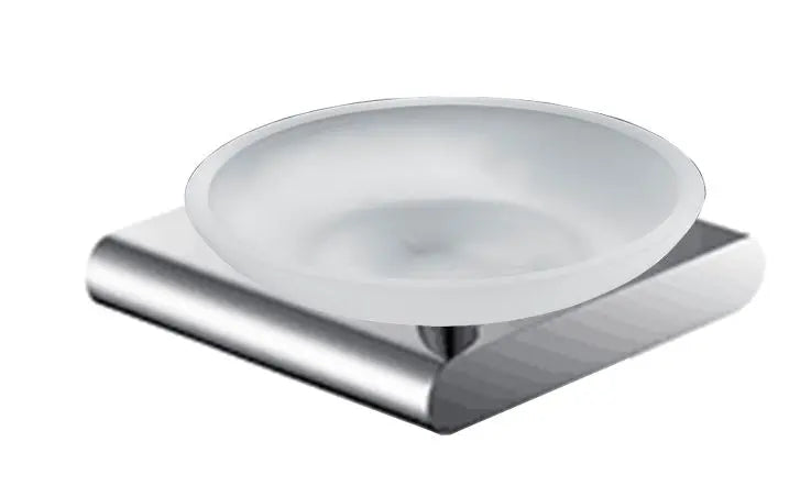AU Chrome/Black Soap Dish Holder FIL Kitchen Bathroom